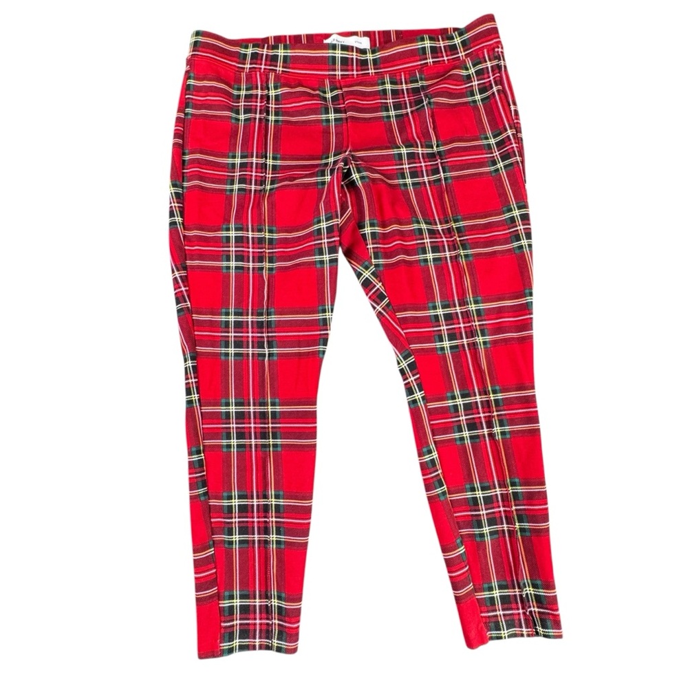 Old Navy Stevie Red Plaid Stretch Skinny Leggings Pants Tartan Holiday XL